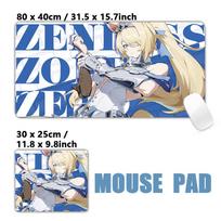 New Design Zenless Zone Zero Mouse Pad  Ye Shunguang Remielle Sigrid XXL Large Mousepad Keyboard Pad Desk Mat Keyboard Mats 30cmx60cm(11.8x23.6inch) gray