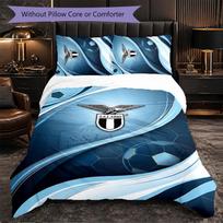 Lazio FC Themed Bedding 3Pcs Duvet Cover Set Decorative Bed Linen For Teen Room Home Decoration 260cm*220cm