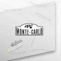 1 vnt. 3D metalinis Monte Carlo logotipo grotelių emblema ženklelis Automobilio galinis galinis buferio bagažinės lipdukas Skoda Octavia Fabia Kodiaq Yeti Superb white