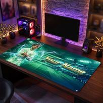 Lamine Yamal Custom Large Mouse Pad, Personalized Name Text Print, Football Logo Non‑Slip Desk Mat Gaming Gift 50cmx100cm