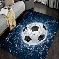 Boho Spalvingas Futbolo Taurės Plotas Kilimas Futbolo Žaidėjo Spaudinys Vaikų Žaidimų Kambarys Neslystantis Kilimėlis 50cm x 80cm gray