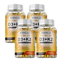 Mosslay Vitamin D3 K2 Capsules 120ct — 5000IU D3 with MK-7, Daily Wellness 120*4