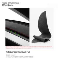 For Tesla Model 3 Y 2018-2022 Made of Alcantara Dashboard Instrument Trim Sunshade Pad Sticker Car Interior Tuning Accessories 9002 Black black
