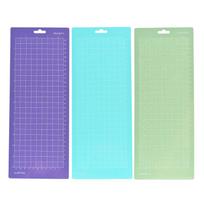 3PCS 12*4.5 Inch Replacement Cutting Mat Adhesive Non Slip Gridded Cutting Mats Compatible with Silhouette Cameo Cricut Cutting Machine Explore Plott blue