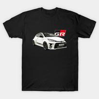 Gr Yaris Pritaikytas Hečbekas T marškinėliai vintage Išplauti vyriški streetwear Šiek tiek grafiški Patogūs Kvėpuojantys dizainerio drabužiai Unisex S juoda