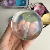 High Transparency Moldable Coconut Oil Handmade Ball, Squishy Balls Squeeze Toy Stress Relief Funny Gift gray