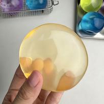 High Transparency Moldable Coconut Oil Handmade Ball, Squishy Balls Squeeze Toy Stress Relief Funny Gift geltona