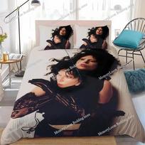 Singer L-Lady Gaga Mayhem Duvet Cover Set Home Style Bedding Soft Laundry Cotton Bed Student Dormitory Gift Home Textile963 EU Single 135*200cm/53x79in 3pcs black