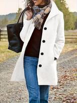 Cross2026 Autumn/Winter Women's Mid-Length Thickened Wool Overcoat 2XL balta