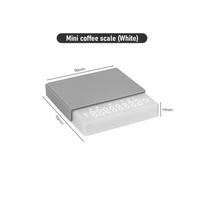 2kg/0.1g Kitchen Coffee Scale With Timer Charging Digital Scale 0.1g High Precision 3 Mode Espresso Scale Accessory Barista Gift 2000g balta