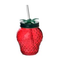 Stiklinė su šiaudeliu Allesken Modern Kitchen, stiklas, 0.45 l