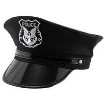 Adult Cosplay Polices Hat Halloween Officer Hat Stage Performances Military Hat juoda