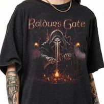 Baldur's Gate 3 Shadowheart Multiple Forms Vintage Oversized T-Shirt | Unisex RPG Gaming Streetwear Tee M smėlis