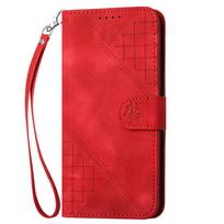 Leather Wallet Case for Samsung Galaxy S25 Edge S24 S23 A06 A16 A25 A26 A35 A36 A55 A56 Stand Book Strap Card Slot Phone Cover Galaxy A56 5G red