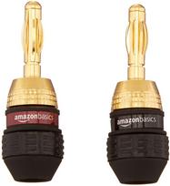 Amazon Basics Banana Plug Speaker 6 Pairs x x Black Connectors, (12 Pieces), 1.37cm 1.37cm 4.11cm, juoda