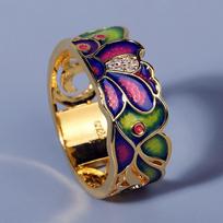 Creative Flower Enamel Color Epoxy Ring Women'S Jewelry no. 10 beige