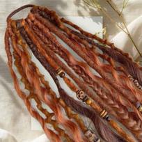 Elastinga Nauja Dread Ponytail Boho Su Plaukų Gumyte Dread Ponytail Priauginimai Pasidaryk Pats Nertas Ponytail Priauginimas Moteriški Plaukų Aksesuarai 50CM brown