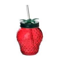 Stiklinė su šiaudeliu Allesken Modern Kitchen, stiklas, 0.45 l
