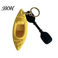 Trendy Keychain Charm 3D Printed Kayak Keychain, Pendant Paddle with Key Ring, Unique Gift for Kayaking Enthusiasts Fun brown