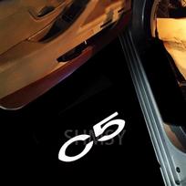 2Pcs LED Car Door Welcome Lights Logo Projector For Citroen C5 X7 II Ghost Shadow Lamp Courtesy Light Auto Decorative Accessory KB8 brown