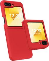 Applicable to Samsung ZFlip7 folding liquid silicone mobile phone case solid color skin feeling zflip8 anti-drop new protective case samsung z flip3 yellow
