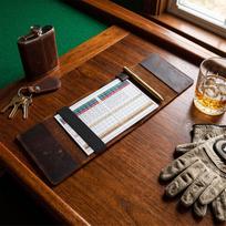 Score Book Cowhide Case Damp Proof Folding Versatile   Scorecard Yardage Holder white