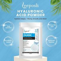Leeposh Pure Hyaluronic Acid Powder | Ultra Low Molecular Weight | Cosmetic Grade, Water-Soluble for DIY Skincare | Make your own Hydrating & Brig white