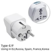 Universal AU UK US EU Plug Adapter US to EU Plug Converter Australian KR Euro Travel Adapter Power Electric Socket AC Outlet Universal Plug&3P
