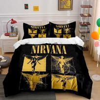 Nirvana Winged Figures Design Bedding Duvet Cover Set Duvet Cover Pillowcases  (1*Duvet Cover 2*Pillowcases, without duvet insert) 250x220cm