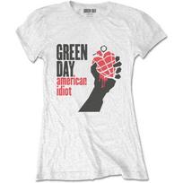 Green Day Ladies T-Shirt: American Idiot 110 gray