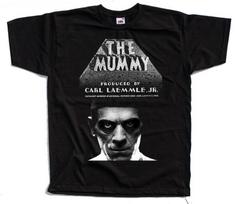 Mumija V2 Filmas Juodas Carl Laemmle Unisex Marškinėliai XXXXL gray