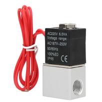 Tiesioginio veikimo solenoidinis vožtuvas Vanduo Oras Alyva Aliuminio lydinio korpusas Vožtuvas 220VAC(G1 4in )