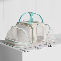 Cat Bag Tie Rod Out Backpack Can Be Extended Back and Forth Portable Cat Bag Carry Portable Large-capacity Pet Dog Bag 6.5kg-9kg gray