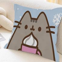 Mielas P-Pusheen Katukas Personalizuotas Pagalvės Užvalkalas Vaikų Miegamojo Laukinių Vakarėlių Dekoras Pagalvės Užvalkalas Vaiko Gimtadienio Dušo Dovana 12x12Inch gray