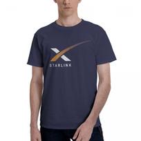 Space X Starlink 100 Cotton Casual Breathable Confortable TShirt Designer Clothes Men T Shirt Men L blue