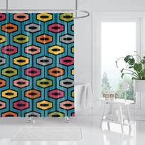 Atsparus vandeniui audinys dušo užuolaidos Vonios užuolaidų priedai Dušo užuolaida 180x200 240*200 boho dekoracija abstrakti W90XH180cm black