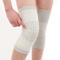 Heating Long Thick Knee Pads for Elderly Winter Warmth Knee Joint Protection Cold Prevention XXL šviesiai pilka spalva