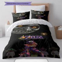 Legend of Zelda Bedding Quilt Set Quilt Cover Pillowcase Home Decoration Birthday Gift (1 * duvet cover + 2 * pillowcase, without core) 135x200cm gray