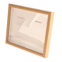 Medal Storage Shadow Box Frame Medal Storage Case Gifts Stylish Collectible Wood for Pins Badge Runners Gymnastics Football beige
