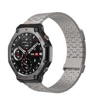 Metal Magnetic Buckle Correa Band For Huami Amazfit T-Rex 3 2 1 For T-Rex 3Pro 48mm T-Rex pro Accessories For TRex 3Pro 48mm gray