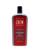 American Crew 3 viename, ramunėlių ir pušies, plaukų šampūnas, kondicionierius ir dušo želė, 3 viename, drėkinamasis