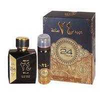 Rinkinys Ard Al Zaafaran: Oud 24 Hours, Eau De Parfum, Unisex, 100 ml + Oud 24 Hours, purškiamas dezodorantas, unisex, 50 ml