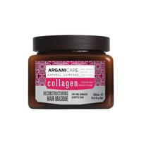 Arganicare, kolageno, plaukų priežiūros kreminė kaukė, atkuriamoji, 500 ml