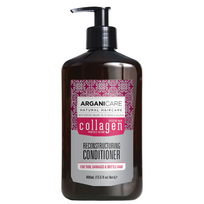 Arganicare, kolagenas, plaukų kondicionierius, stiprinantis ir atkuriantis, 400 ml