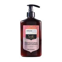 Arganicare, šilko baltymų, plaukų kondicionierius, iššukuojantis ir maitinantis, 400 ml