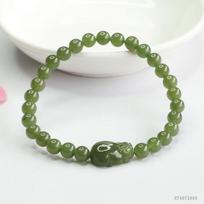 2026 Ximang Hetian Jade Pixiu Bracelet Qingshui Jewelry Live  Generation S4072605 Multi approx. 6mm white