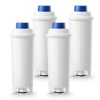 4 Pack Water Filter Replaent for DeLonghi DLSC002 Coffee Machine Magnifica Dinamica balta