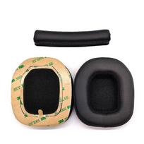 Replacement Earpads for Logitech Astro A50 A10 A20 A40 Headphones Leather Velvet Sleeve Earphone Earmuff head beam cushion Leather 1 set black
