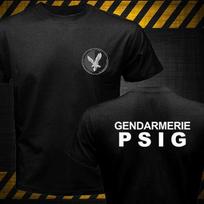 Prancūzijos žandarmerija PSIG GIGN Kovos su terorizmu specialiosios pajėgos Unisex marškinėliai L black