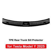 For Tesla Model Y Juniper 2025 Trunk Threshold Strip TPE Mats Sill Guard Rear Cargo Anti Scratch Protector Interior Accessories gray